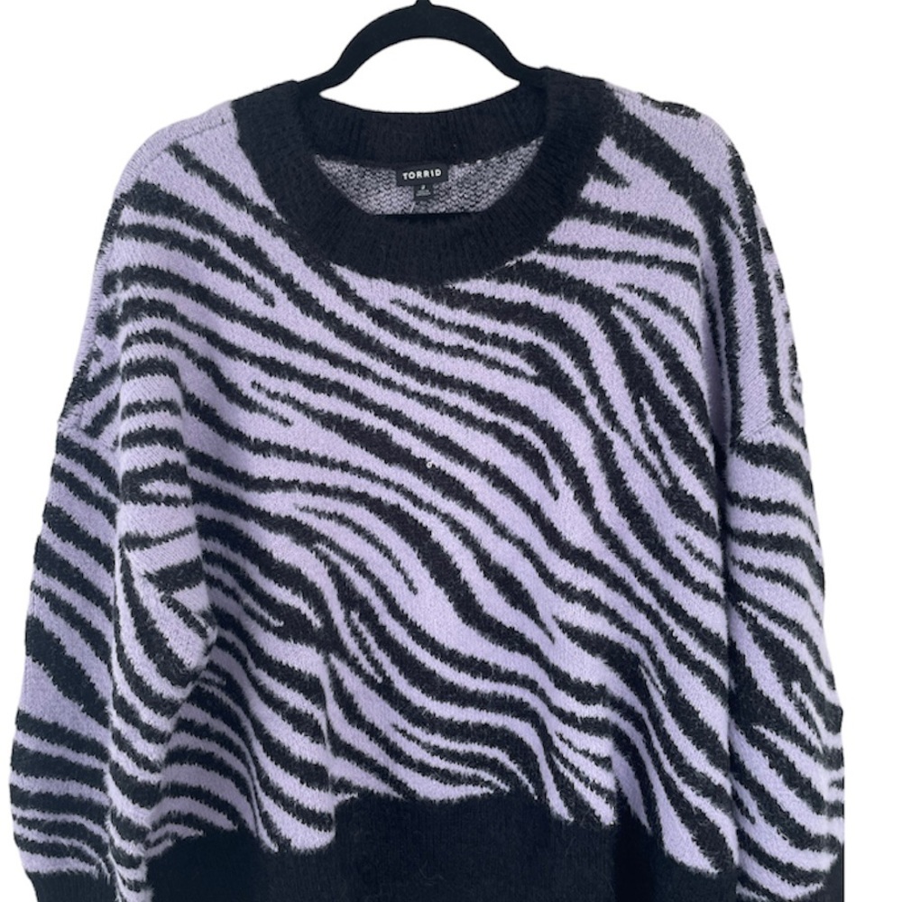Torrid Plus Size Zebra Print Sweater - image 5